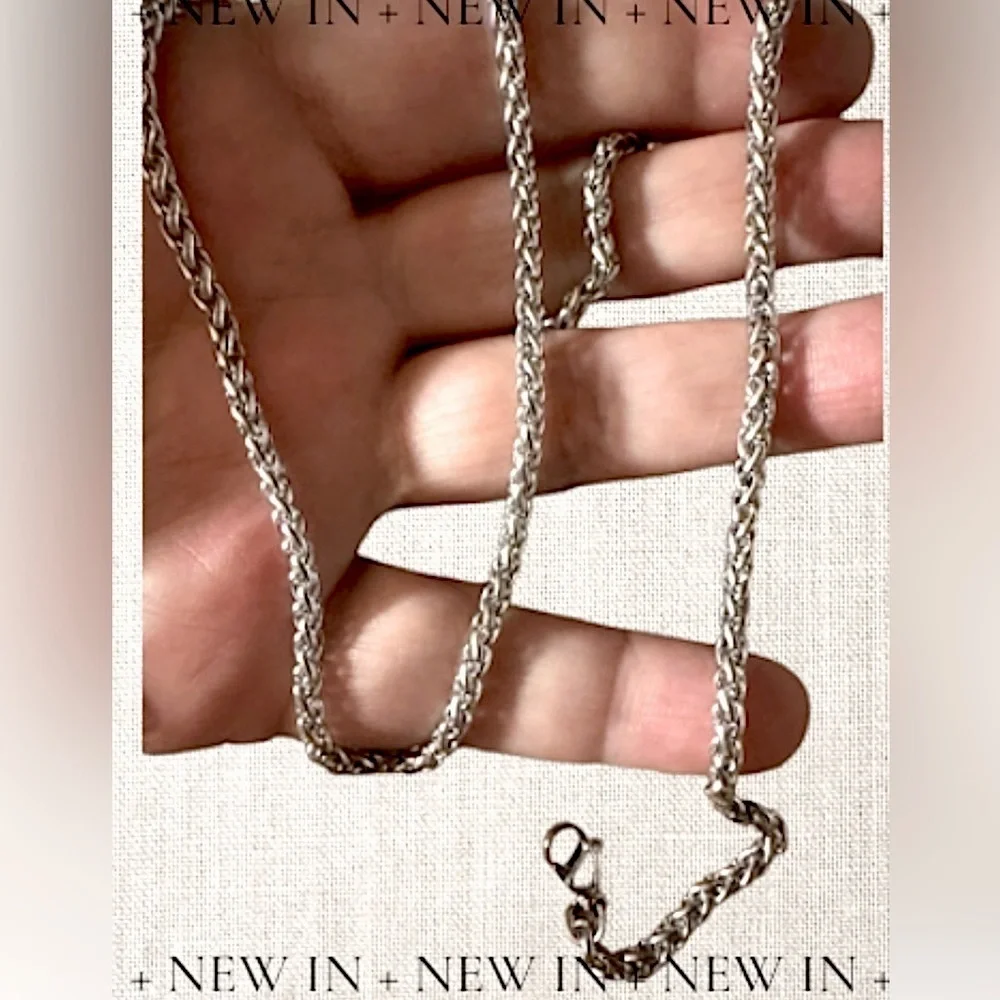 JAREDS NEW SOLID WHEAT  CHAIN 23” necklace stainless New original tags attached
